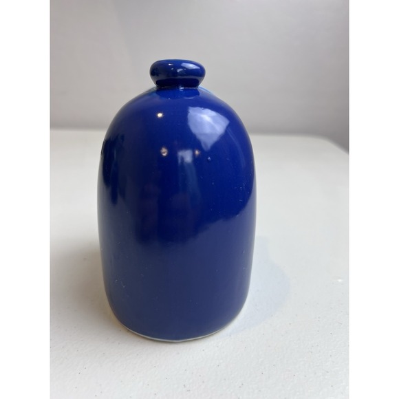 COBALT BLUE Ceramic Salt Pig Cellar Hand Glazed -‎ 4.5" Tall #1 - Picture 4 of 6